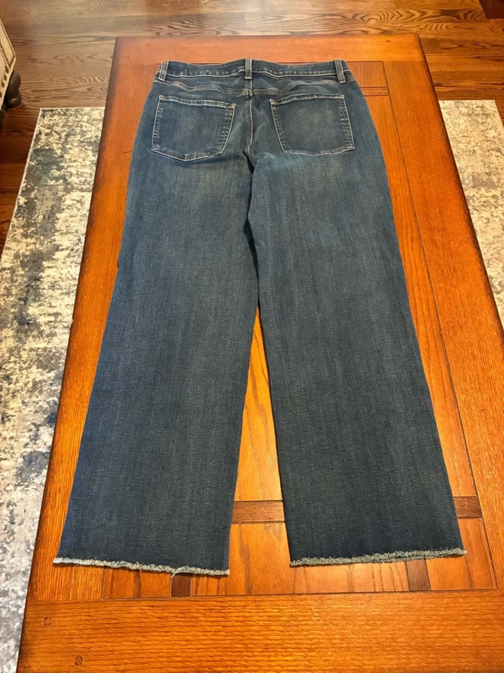 Chico's Mid Wash Straight Leg Jeans in Blue - Picture 3 of 5